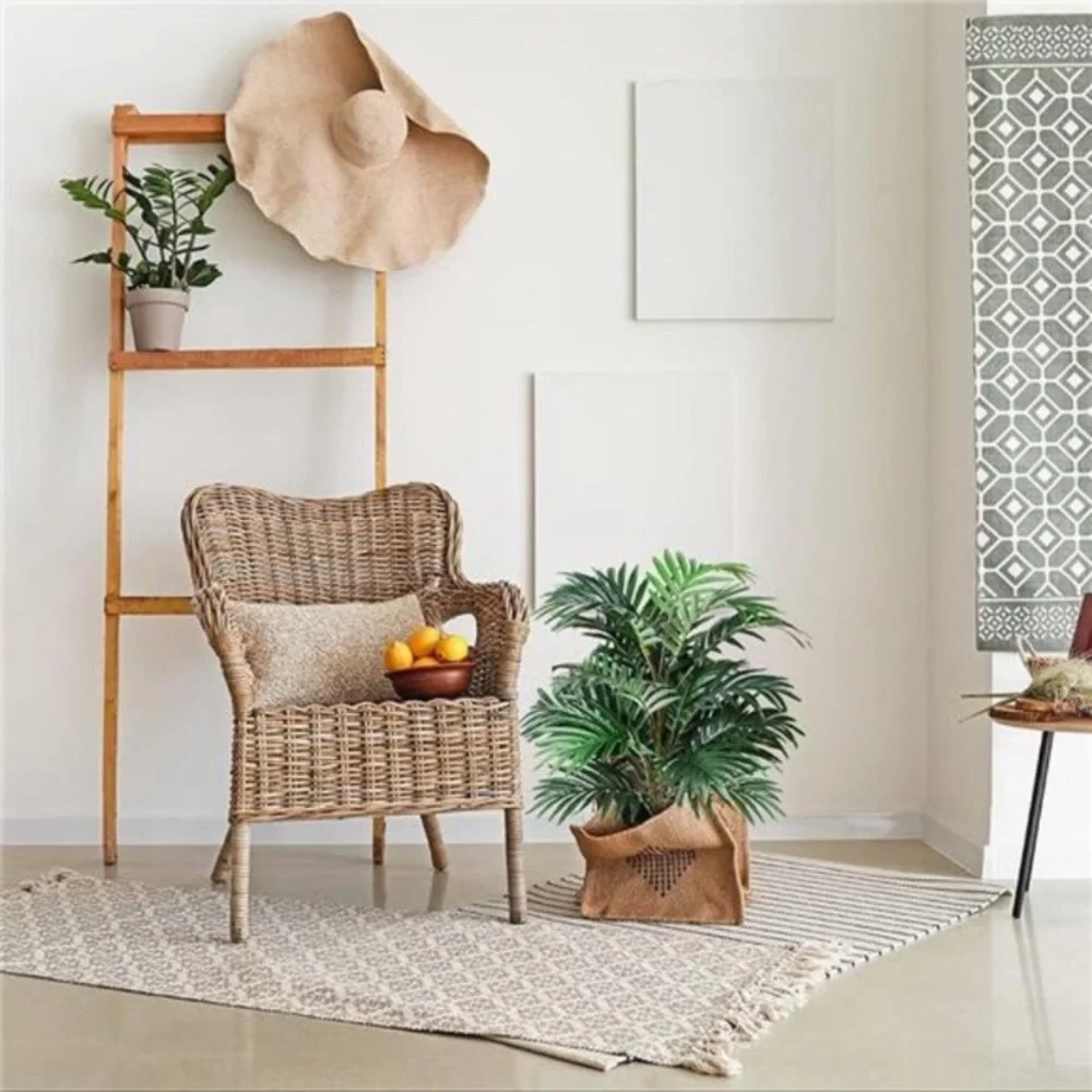 Artificial Palm Plants Leaves Faux Fake Tropical Large Palm Tree Imitation Leaf